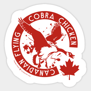 Canadian Flying Cobra Chicken Sticker